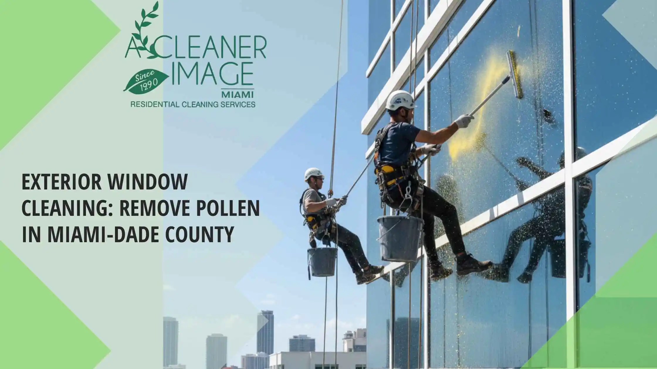 Exterior Window Cleaning Remove Pollen in Miami Dade County
