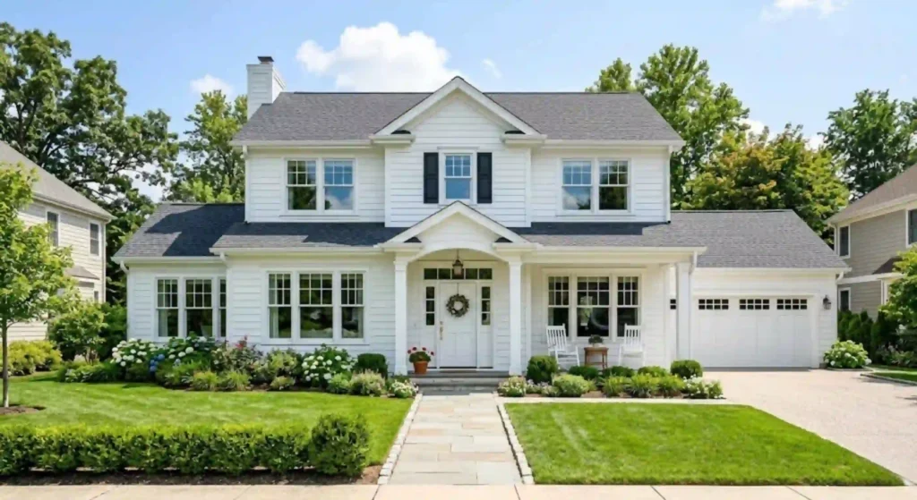 bright, clean home exterior