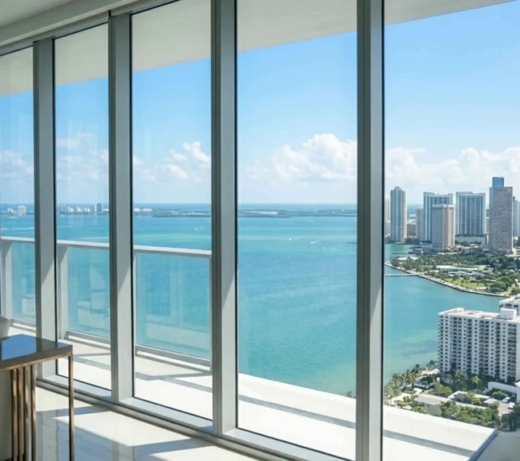 Crystal clear residential windows after professional inside and outside cleaning